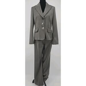 Kasper Womens Pant Suit Gray size 4‎ 2-piece Lined